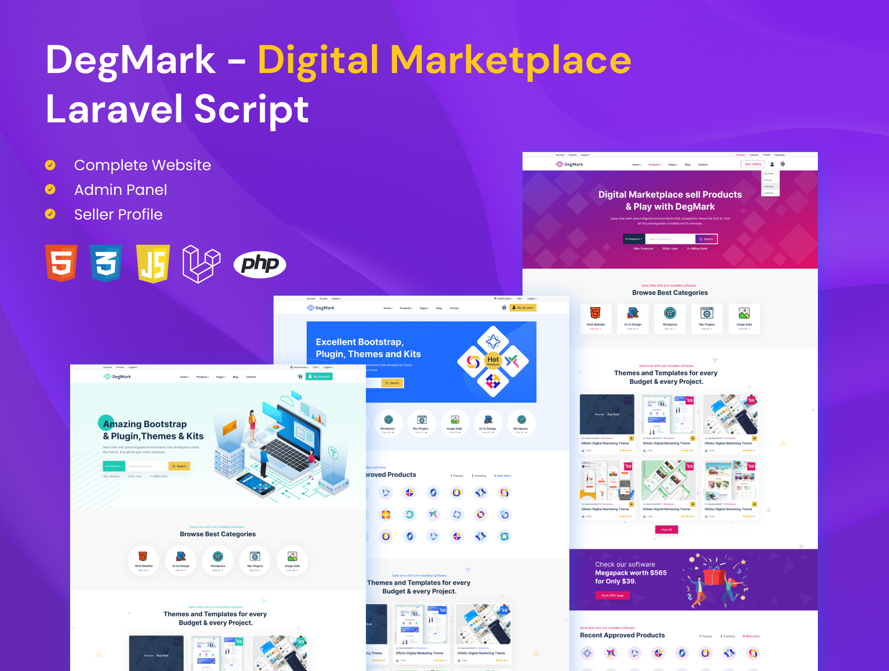 DegMark - Digital Products Buy Sell Marketplace Laravel Script - 2